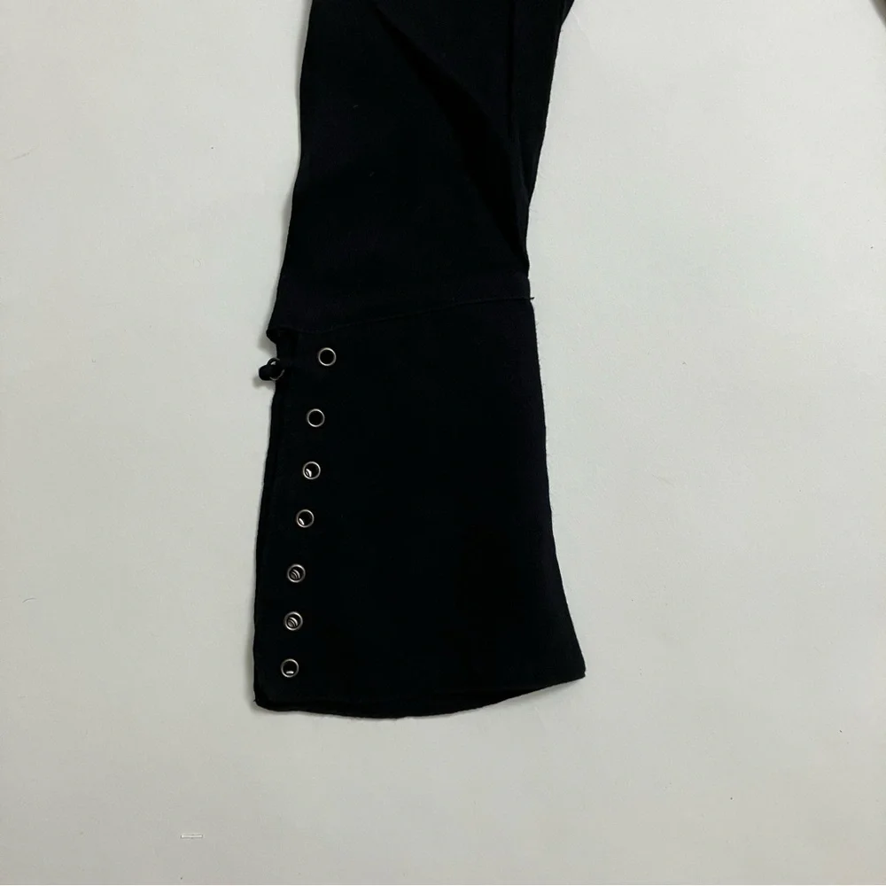 FREE PEOPLE bell sleeve rivet tie chest crop top